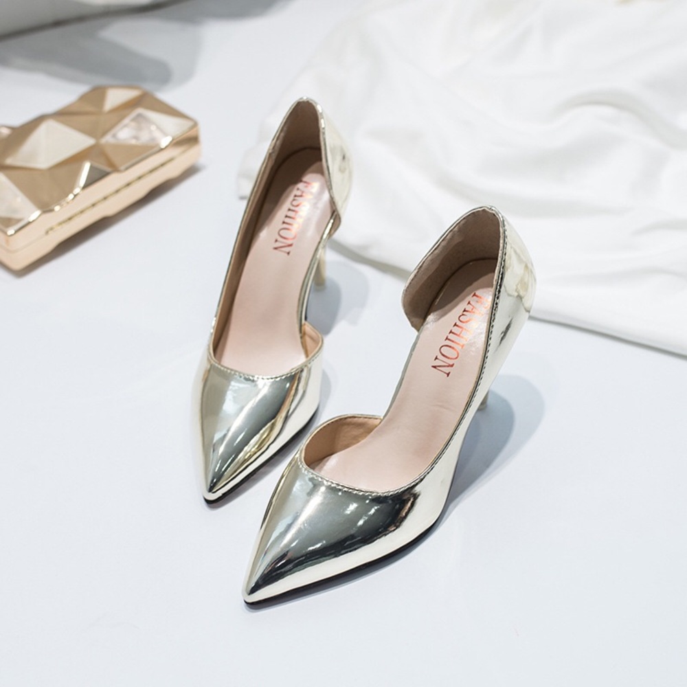 Elegant Gold Women's Heels